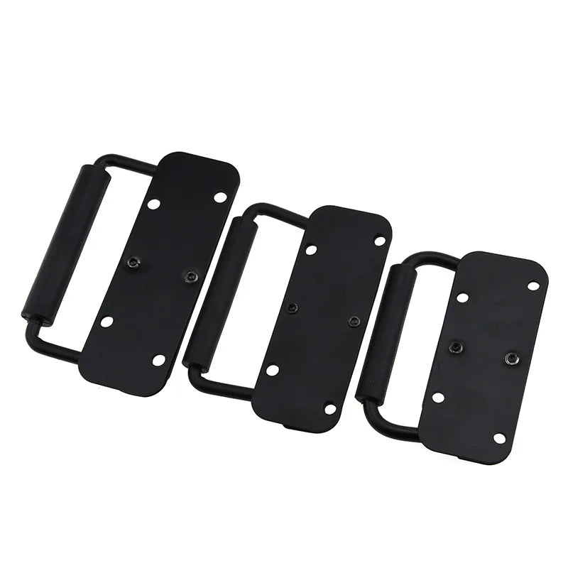 Iron Spring Handle | Black Folding Handle for Luggage, Tool Boxes, Industrial Equipment, and Cabinets