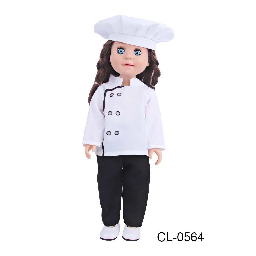 Doll Clothing Set – Firefighter, Student, Graduation, Artist & Athlete Outfits for 18-Inch American & 43cm Baby Newborn OG Girl Dolls