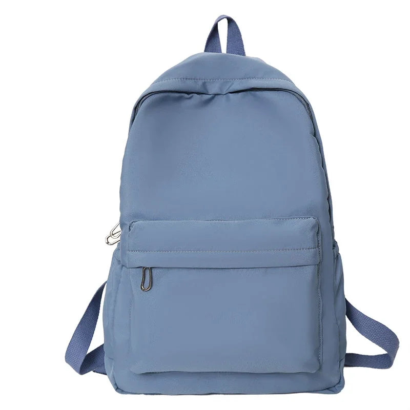 Simple Solid Color Casual Backpack | Lightweight Multifunctional Bag for School & Travel