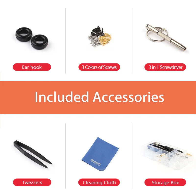 Silicone Air Chamber Nose Pads for Glasses | Anti-Slip Screw-In Eyewear Support & Accessories Kit