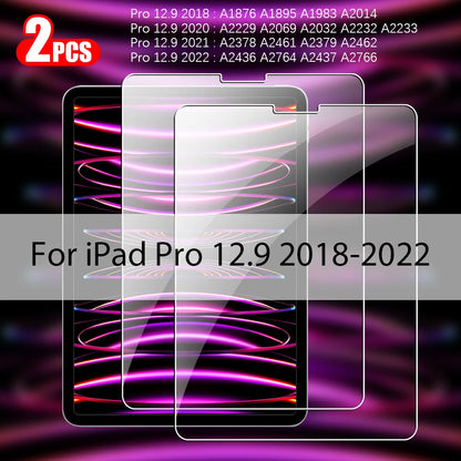 2Pcs Tempered Glass Screen Protector for iPad Pro, Air, Mini & 10th Gen – Compatible with iPad M4, M3, M2, A16 Accessories
