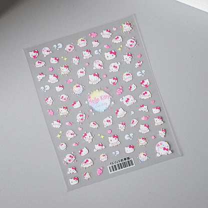 Cute Snoopy 5D Nail Stickers – Cartoon Anime Nail Art Decoration