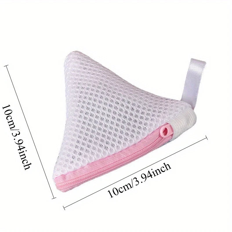 2PCS Zipper Laundry Bags for Socks & Small Items – Corner Design Mesh Laundry Wash Bags, Detergent Compatible