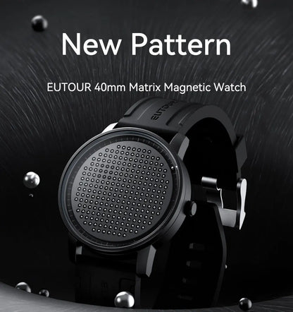 EUTOUR 2025 Magnetic Quartz Casual Watch – Simple Silicone Strap, Unisex Men’s Fashion Watch