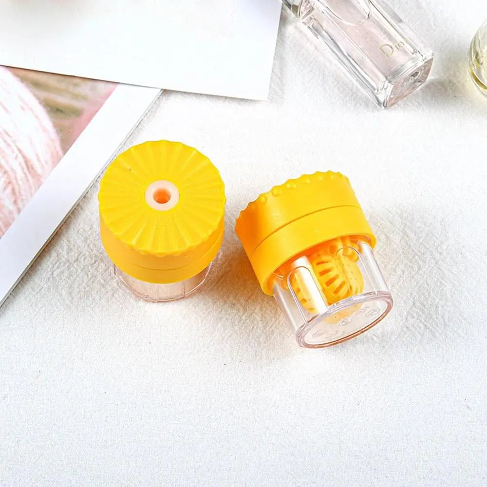 Manually Rotating Contact Lens Cleaner Case Portable Plastic Lens Storage Holder Cleaning Container Travel Accessory Tool