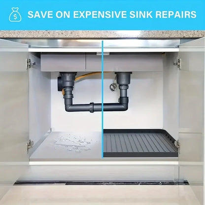 Durable Waterproof Under-Sink Mat – Drip Tray Liner for Kitchen & Bathroom Cabinets, Easy-Clean Storage Protector