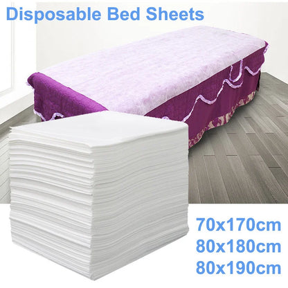 Disposable Bed Sheets – Thin & Thickened SMS Non-Woven Breathable Sheets for Beauty Salon, Spa, Travel & Hotel Use