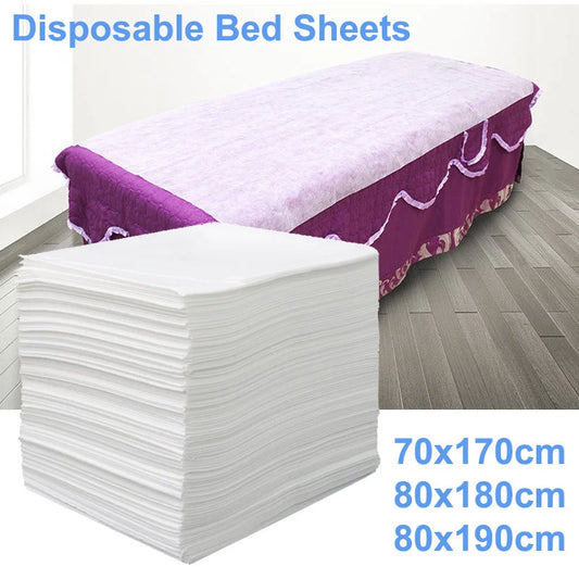 Disposable Bed Sheets – Thin & Thickened SMS Non-Woven Breathable Sheets for Beauty Salon, Spa, Travel & Hotel Use
