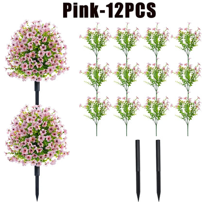 Artificial Eucalyptus Flowers - Faux Greenery Bouquet for Weddings, Home Decor & Vase Arrangements