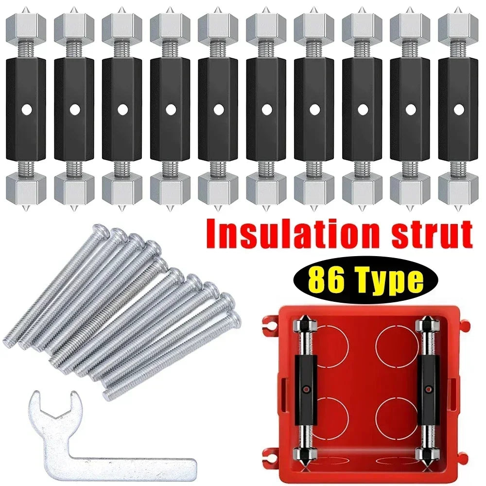 Wall Switch Socket Cassette Repair Tool | Adjustable Screws Support Rod with Wrench for 86/118 Type Electrical Accessories