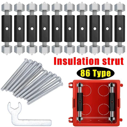 Wall Switch Socket Cassette Repair Tool | Adjustable Screws Support Rod with Wrench for 86/118 Type Electrical Accessories