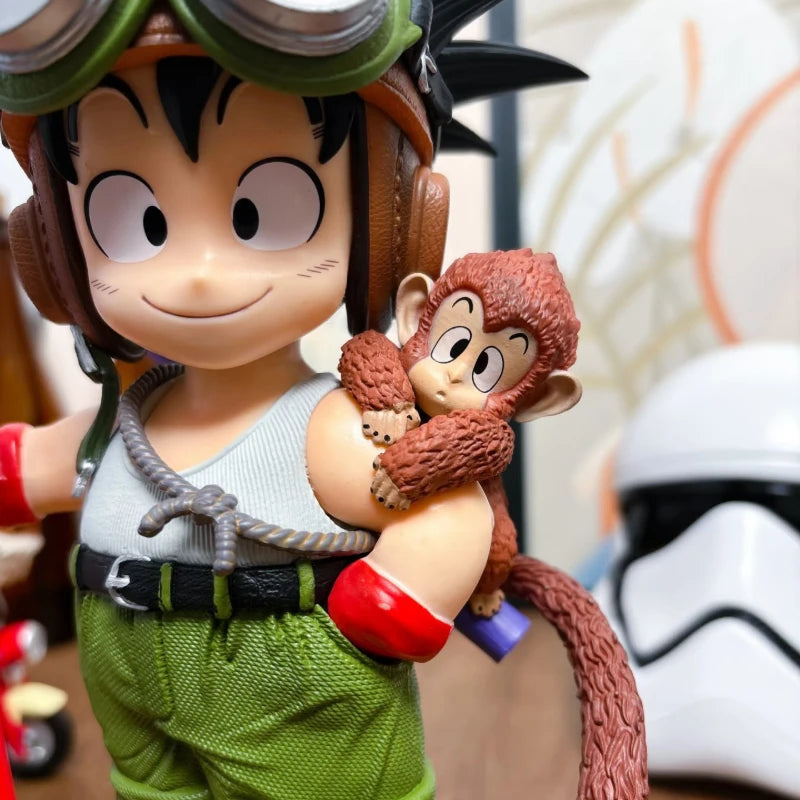 Dragon Ball Kid Goku PVC Figure - Flying Nimbus Cloud & Power Pole Anime Statue for Desk Decoration and Collectible Gifts