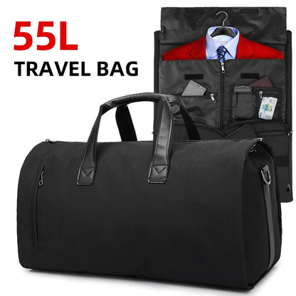 Convertible Garment Bag for Travel - Large Capacity Duffel with Shoe Pouch for Weekend & Business Trips (XM130)