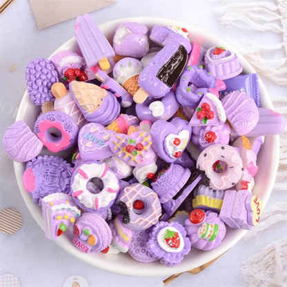 20PCS Kawaii Slime Candy Resin Charms – Cute Flatback Beads for DIY Crafts, Hair Clips, Phone Cases & Scrapbooking