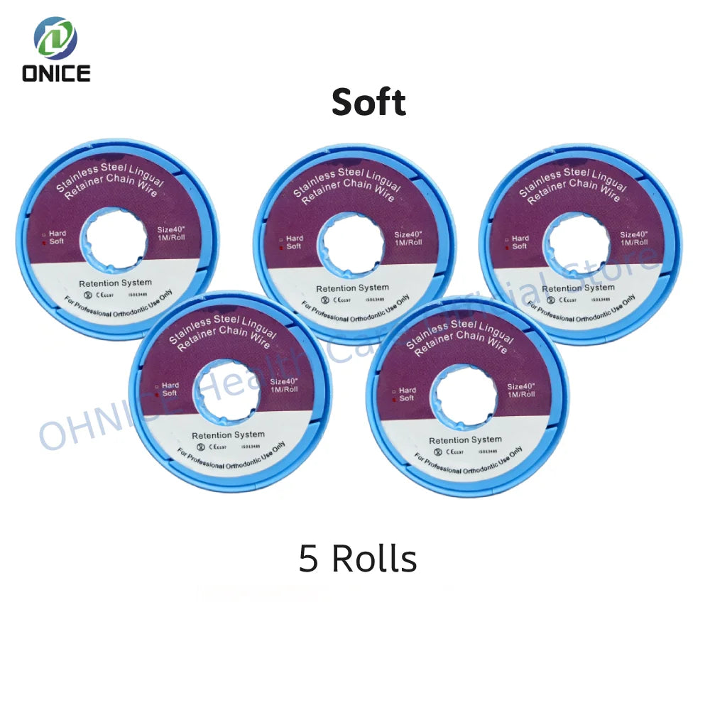 Orthodontic Retainer Chain Wire - 1m Stainless Steel Spool for Post-Braces Dental Retention