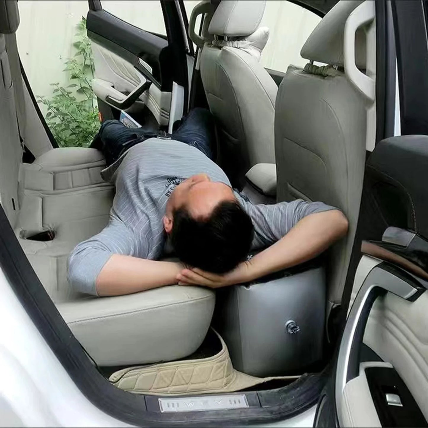 Car Travel Inflatable Mattress – Back Seat Air Bed Gap Filler for Long-Distance Camping