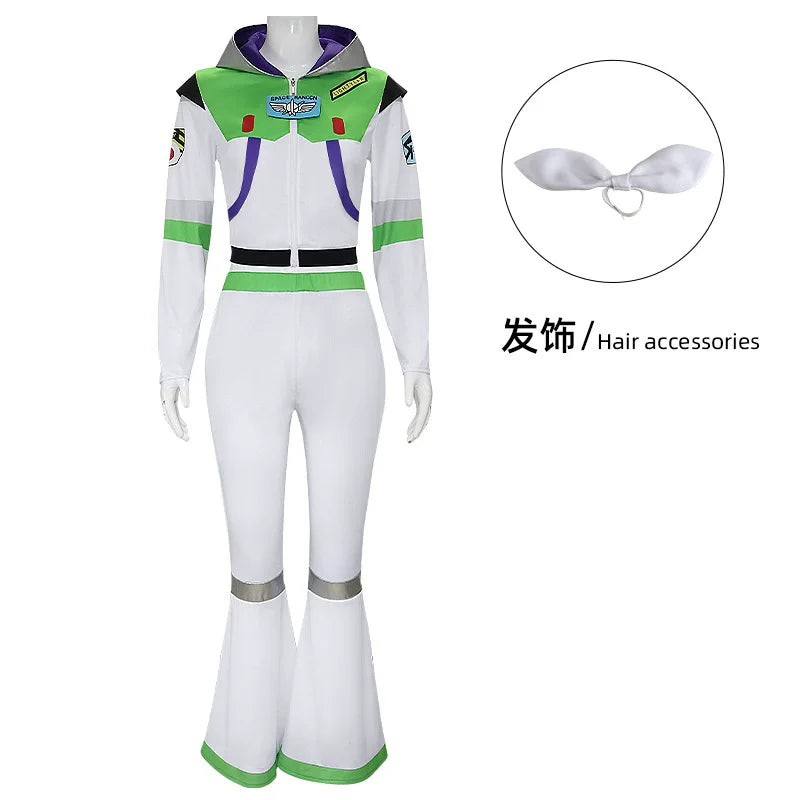 Buzz Lightyear Cosplay Costume - Headwear & Jumpsuit Halloween Carnival Party Outfit