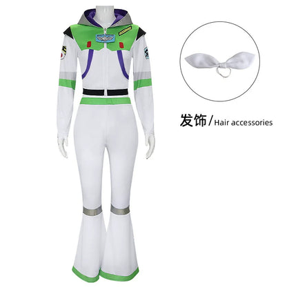 Buzz Lightyear Cosplay Costume - Headwear & Jumpsuit Halloween Carnival Party Outfit