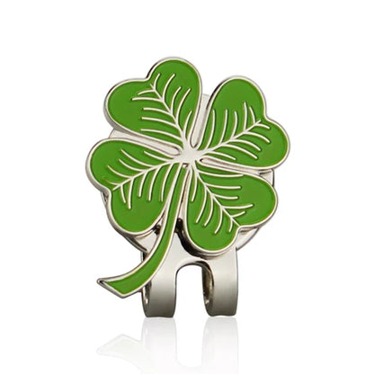Golf Ball Marker with Hat Clip – Magnetic Alloy Marker, Tiger Putter Flog Glass & Lucky Clover Gift for Golfers