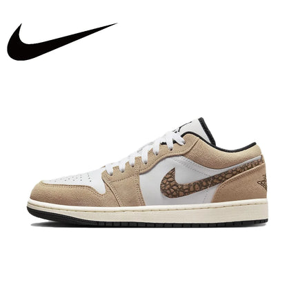 Nike Air Jordan 1 Low – Light Smoke Grey Retro Basketball Shoes | Men's Wear-Resistant, Anti-Slip Sneakers