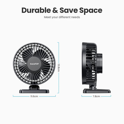 GAIATOP Mini USB Desktop Fan – Portable Quiet Cooling Fan with 3-Speed Adjustment for Home and Office Use