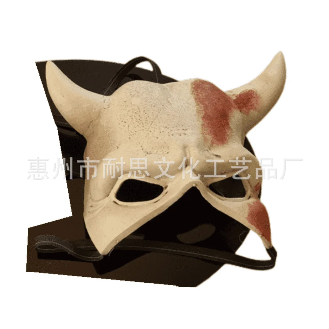 The Black Phone Horror Half Face Mask – Scary Halloween Masquerade Cosplay Accessory