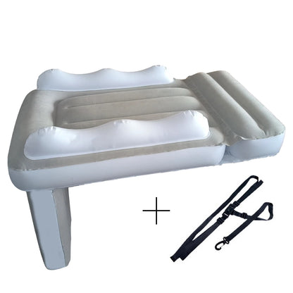 Infant & Kids Inflatable Mattress – Foldable Car Rear & Airplane Travel Flocking Air Bed