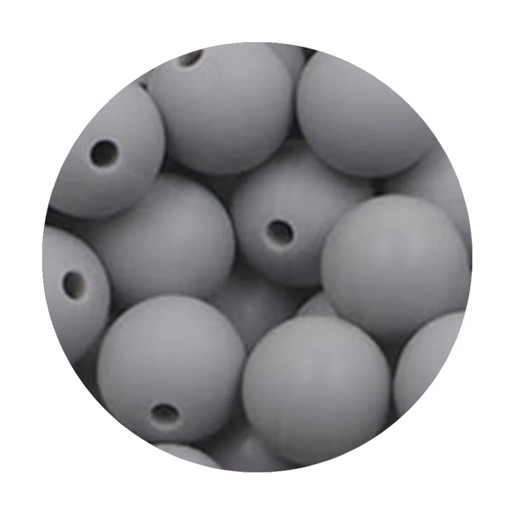 50Pcs Silicone Spacer Beads - 9/12/15mm Round Loose Beads for DIY Necklace Bracelet Jewelry Making