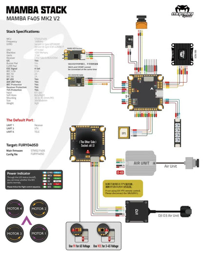 F405 MK2 Betaflight Flight Controller with 55A F55A 3–6S ESC — Diatone FPV Racing Drone