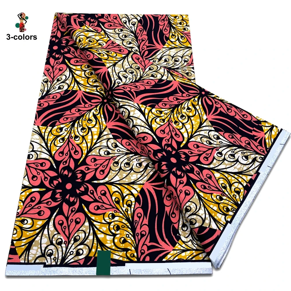 2026 Original African Wax Print Fabric - 100% Cotton Nigerian Ankara Batik Soft Pagne Material