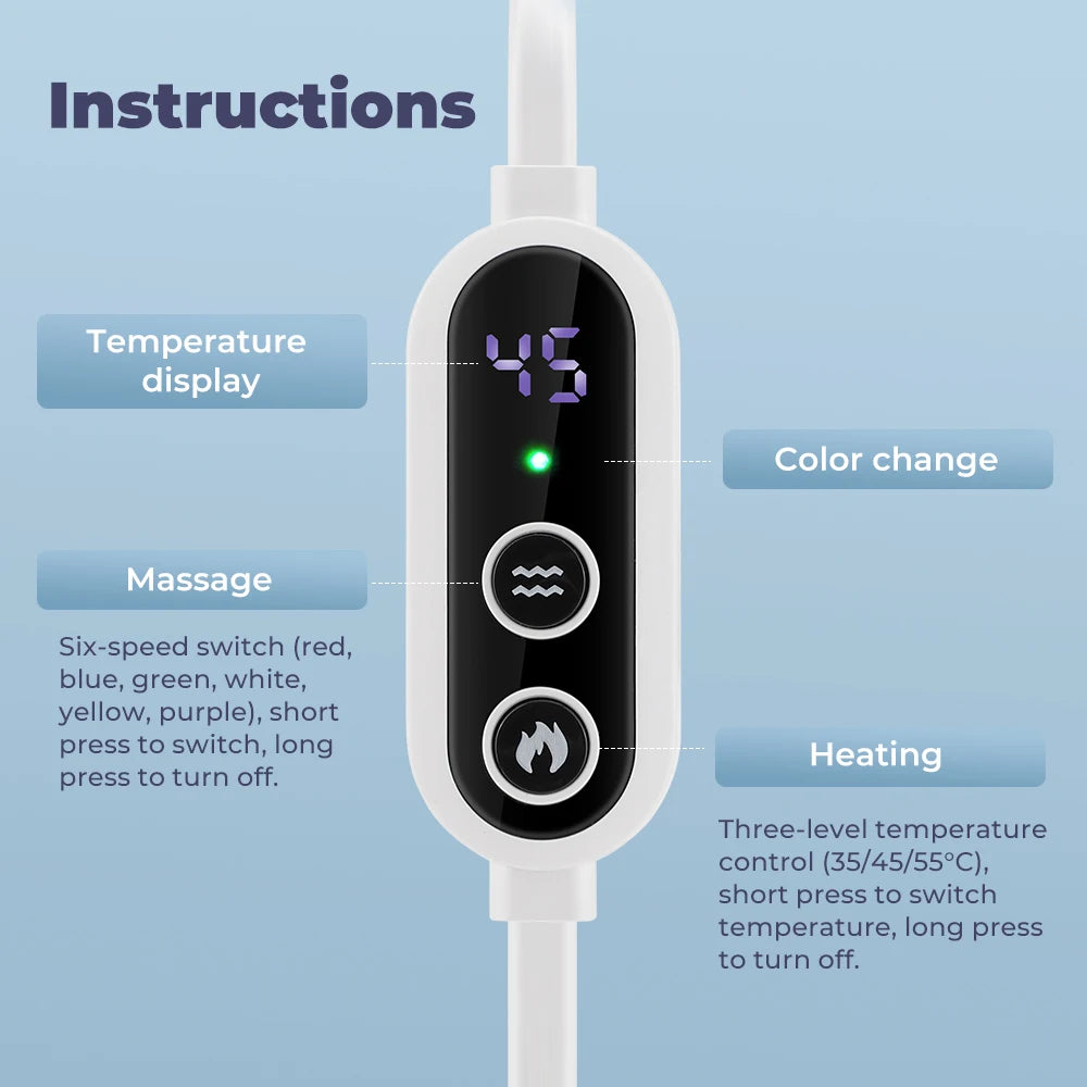 3 Level Hot Compress and 6 Level Vibration Electric Steam Eye Mask - 3D Massage, Smart Timing, Constant Temperature for Sleep Relief