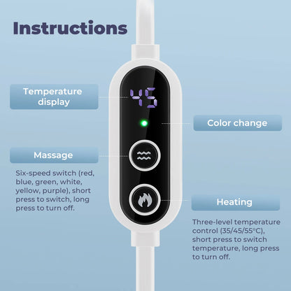 3 Level Hot Compress and 6 Level Vibration Electric Steam Eye Mask - 3D Massage, Smart Timing, Constant Temperature for Sleep Relief