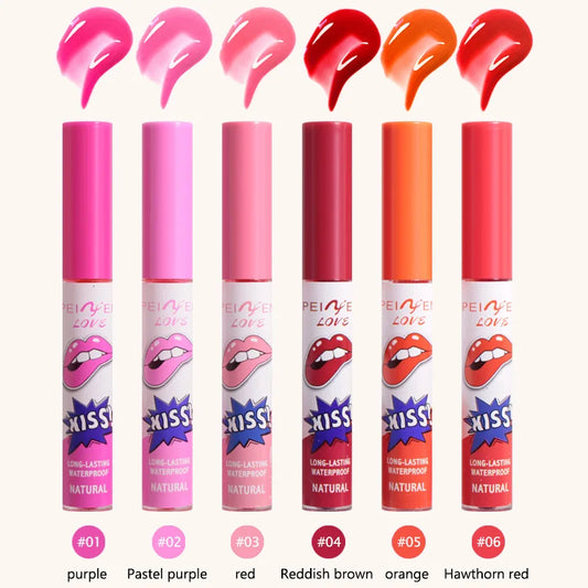 6-Color Magic Peel-Off Lip Stain Set – Long Lasting Waterproof Matte Lip Tint Collection for Women, Vibrant Tattoo Lipstick Colors with All-Day Wear