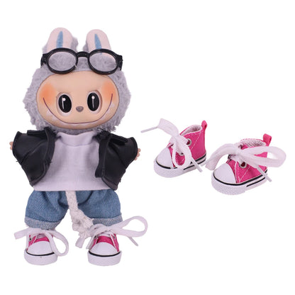 3.8cm Doll Shoes for 17cm Labubu Plush Doll – Accessories Gift for Girls
