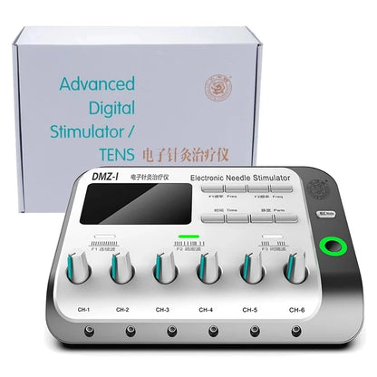 6-Output Channel TENS Muscle Electrostimulator - Physiotherapy Body Massager, Electroacupuncture Needle Patch Machine