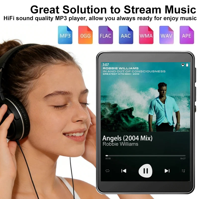 Famue PA03 Android MP3/MP4 Player - 48GB HiFi Lossless Audio with 2.8-Inch Screen, WiFi & Bluetooth