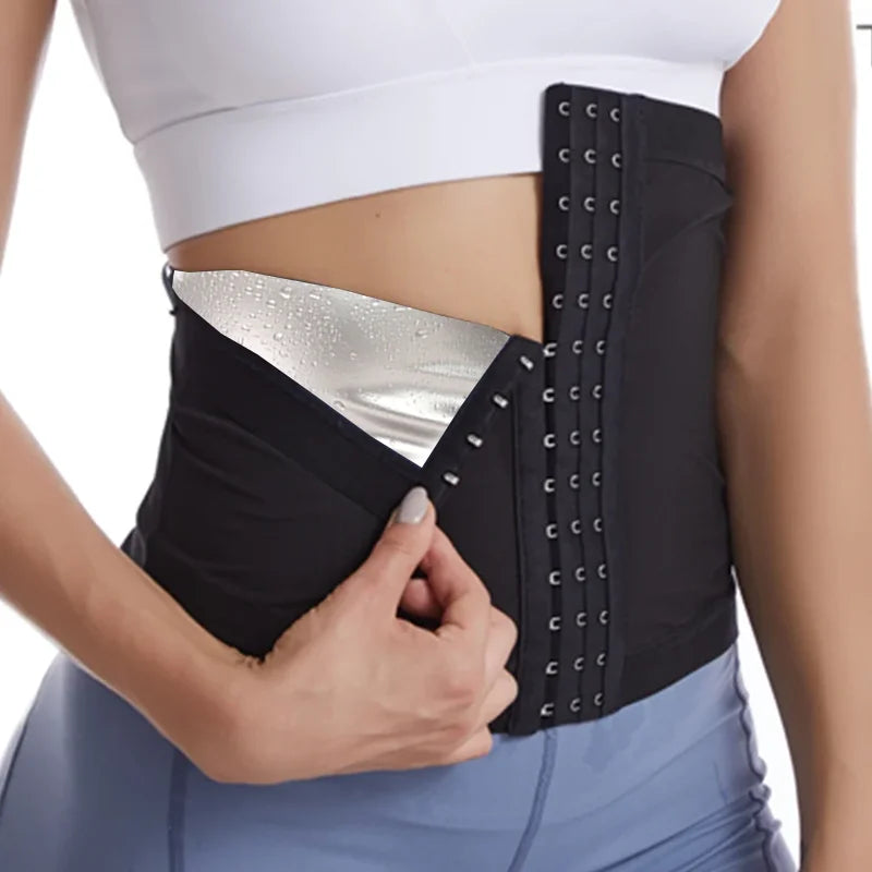 Women’s Sauna Waist Trimmer Belt - Workout Sweat Trainer for Fitness, Tummy Support & Waist Shaping