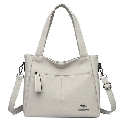 Luxury Women’s Leather Casual Tote Bag – High Quality Large Shoulder & Crossbody Handbag