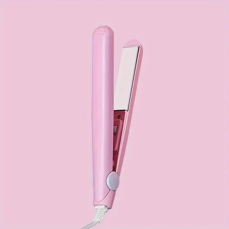 Mini Hair Straightener – Quick Heating Multi-Color Ceramic Plate for Bangs, Curling & Straightening