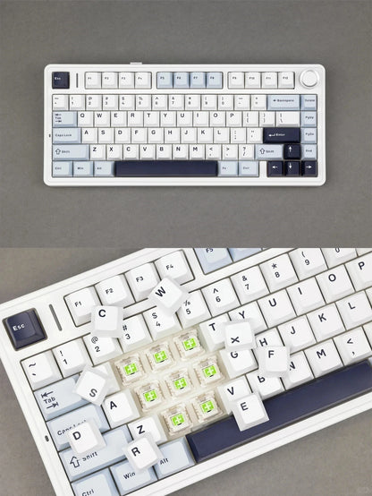 AULA F75 75% Mechanical Gaming Keyboard – 2.4G Wireless, Bluetooth, Wired, RGB, OEM Profile, Gasket Structure