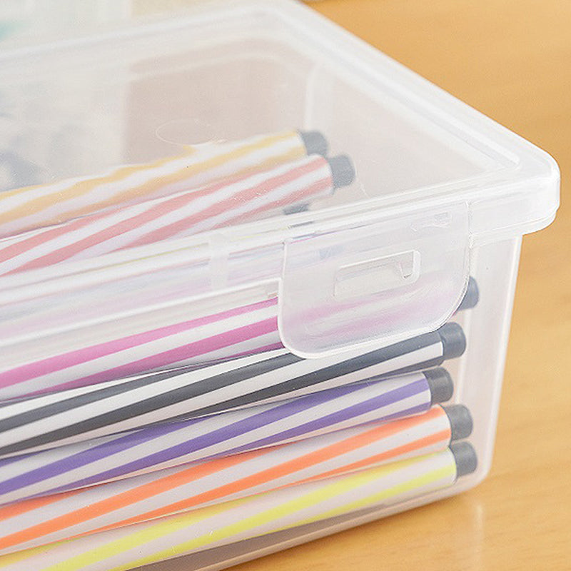 Transparent Pencil Case Box | PP Material Stationery Storage Pouch for School Supplies