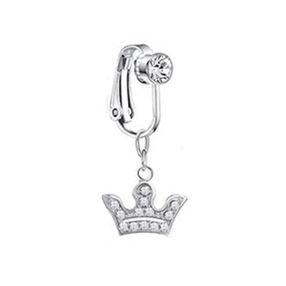 Faux Belly Ring - Non-Piercing Clip-On Navel Button Body Jewelry Belly Piercing Accessory