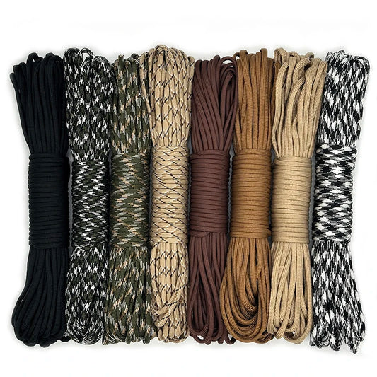 550 Paracord 4mm Survival Rope – 7-Core Heavy Duty Camping & Hiking Lanyard for Tent, Outdoor & Emergency Use (5/15/30M)