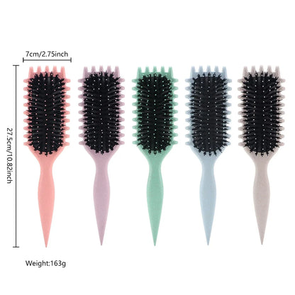Salon Curly Hair Styling Brush – Detangling & Shaping Tool for Men’s and Women’s Curls