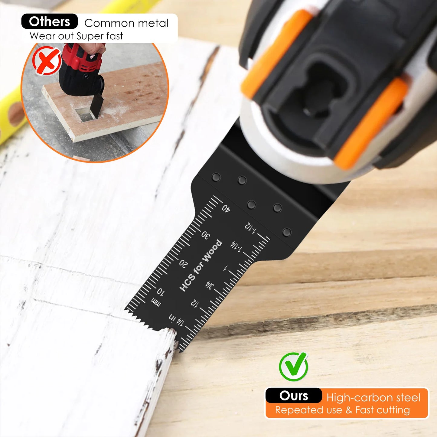 88/56Pcs Oscillating Saw Blades Set – Carbon Steel Multi-Tool Blades for Wood, Metal & Plastic Cutting, Heavy-Duty Universal Cutter Kit