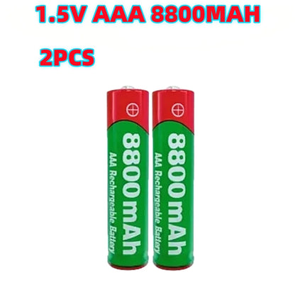 NEW 8800mAh Rechargeable AAA Alkaline Battery – 1.5V for Clocks, Mice, Computers, Toys & More