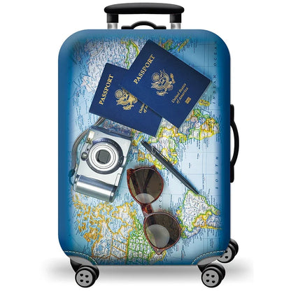 Stretch Fabric Luggage Cover — Dustproof Suitcase Protector for 18-32 Inch Travel Bags