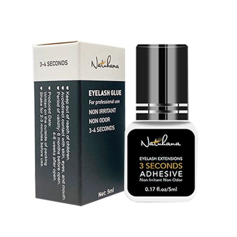 Professional Eyelash Extension Glue - 5ml Fast Drying Lash Adhesive with 0.3S-3S Dry Time for Strong False Lash Application