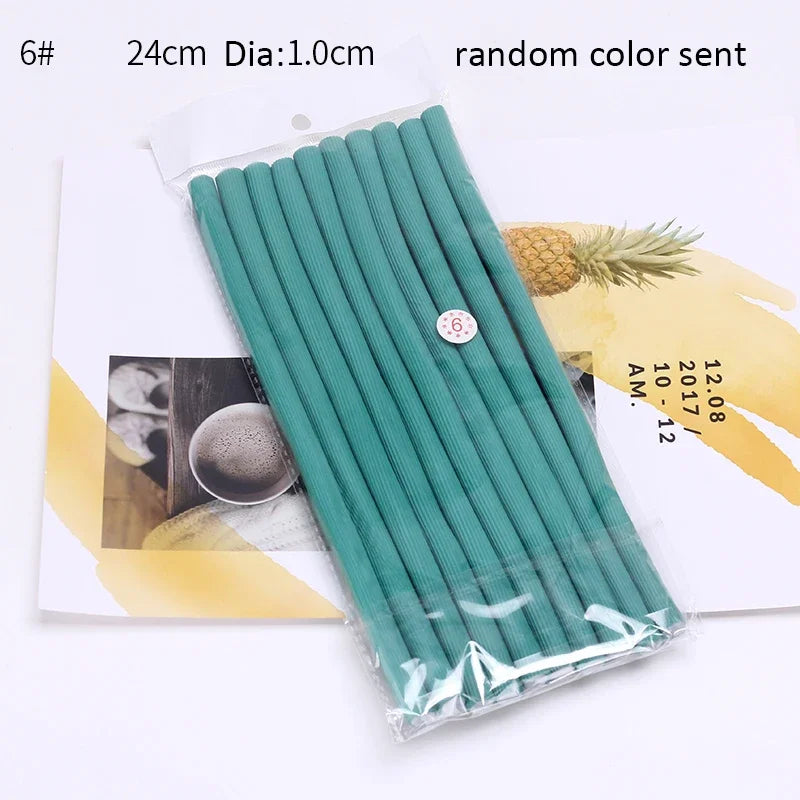 10PCS Flexible Hair Curling Rods – Soft Foam Bendy Twist Curls, No Heat Flexi Rollers for Hair Styling