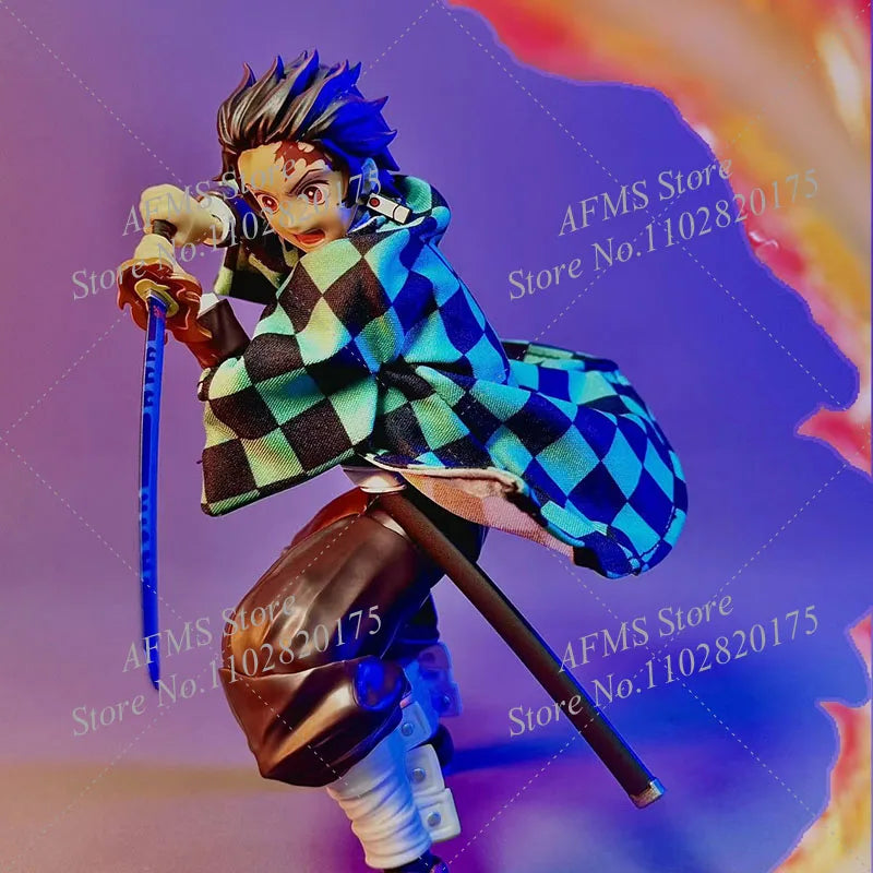 1/12 Scale Kamado Tanjirou Collectible Figure – Classic Plaid Jacket Cosplay Uniform 6-Inch Male Action Figure